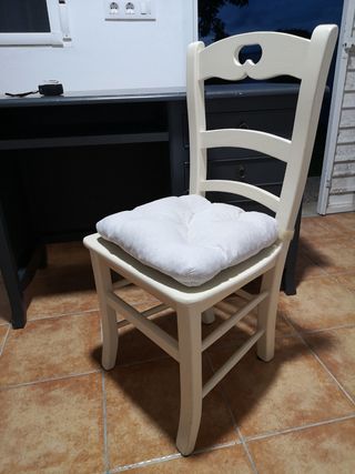 Escritorio de madera maciza con silla de regalo