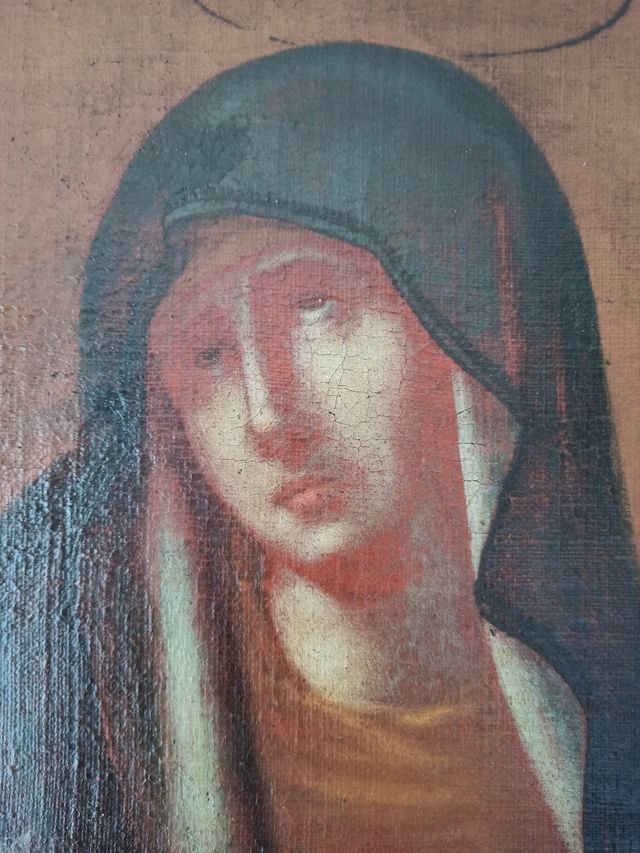 PINTURA CUADRO AL OLEO  ANTIGÜO PIEDAD  S.XVIII