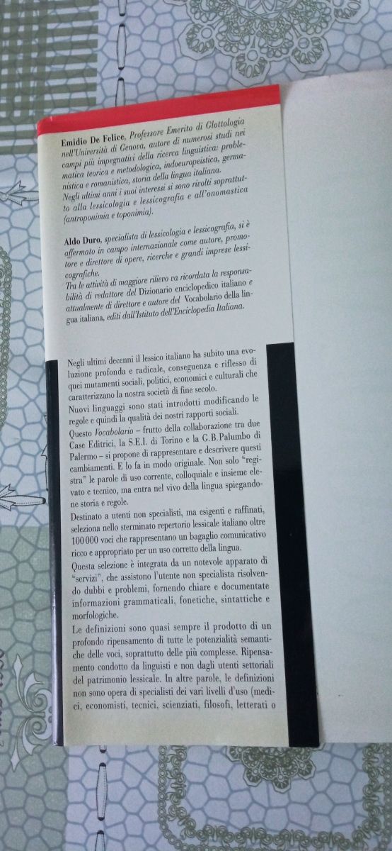 vocabolario lingua italiana