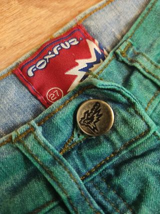 Pantalones de campana retro/vintage con etiqueta