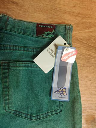 Pantalones de campana retro/vintage con etiqueta