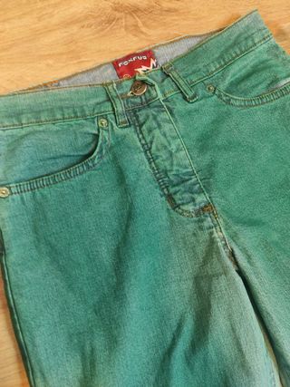 Pantalones de campana retro/vintage con etiqueta