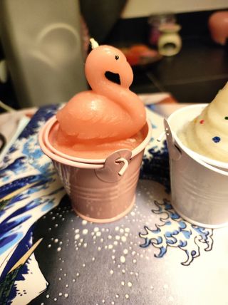 candele fenicottero e gelato 1980 vintage 😍