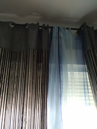 Cortinas tipo seda y opacas para dormitorio