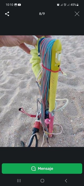 Kite 9 metros , con barra y tabla.