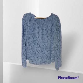 BLUSA AZUL DE LUNARES STRADIVARIUS 