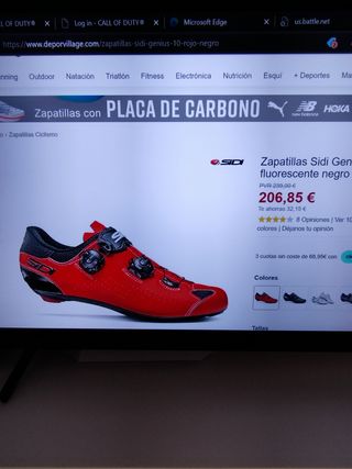 zapatillas Sidi genius 10 rojo fluorescente