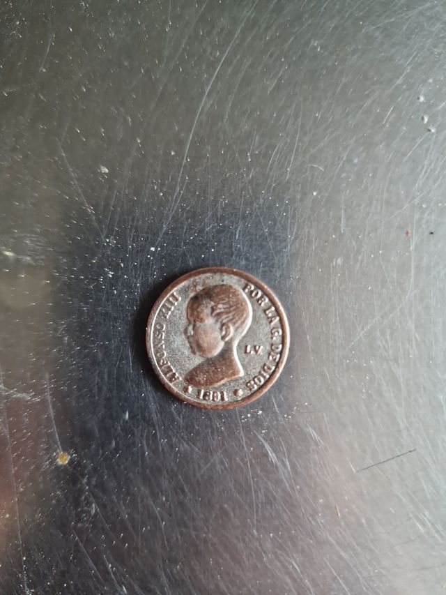 moneda 1 peseta Alfonso XIII 1891