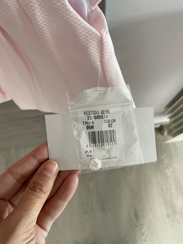 Vestido bebe miranda talla 6 meses