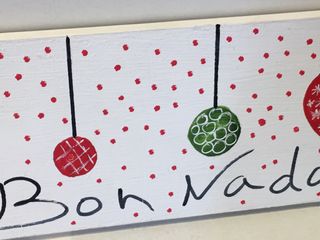 Letrero decorativo de madera Navidad ,Bon Nadal