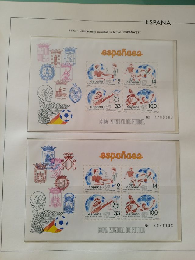 Sellos campeonato mundial de futbol y varios