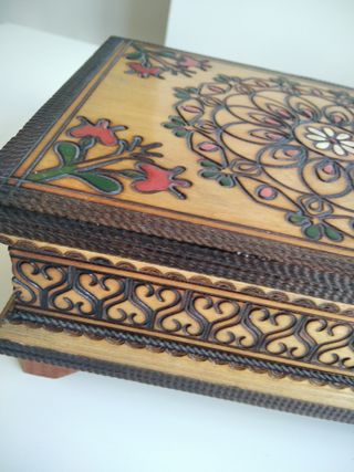 caja madera decorada