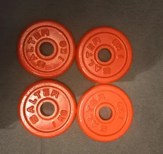 DISCOS 4 PESAS 1KG SALTER 30MM