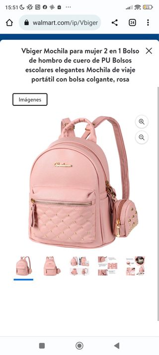 Mochila rosa nuevo 2 en 1