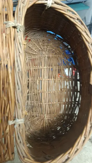 cesto mimbre vintage truchero