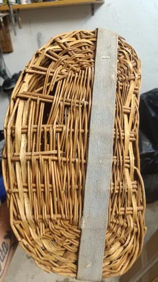 cesto mimbre vintage truchero