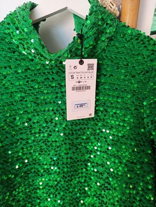 Top lentejuelas de zara