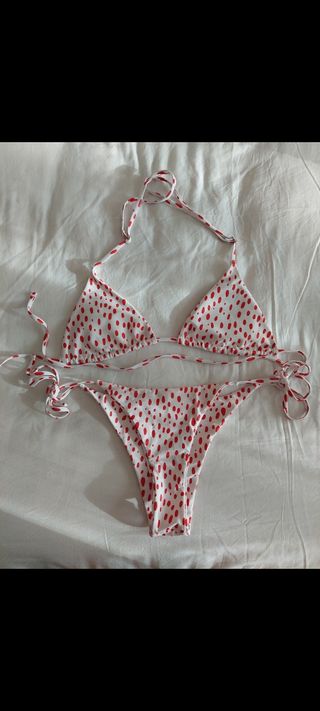bikini blanco lunares