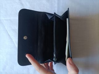 Monedero de piel negro Busquets