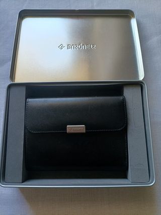 Monedero de piel negro Busquets