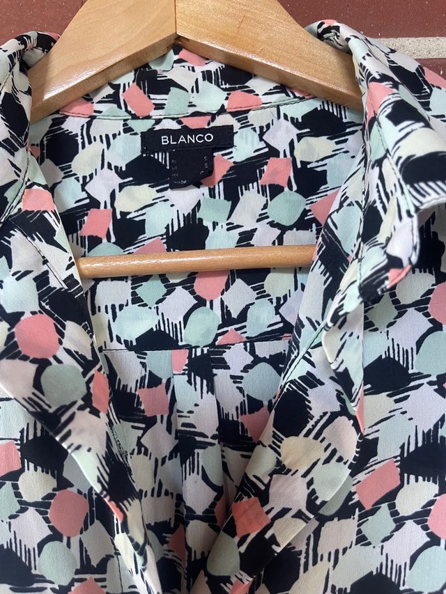 Camisa estampada, manga corta