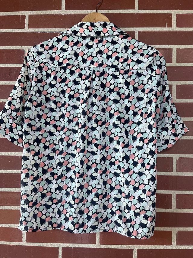 Camisa estampada, manga corta