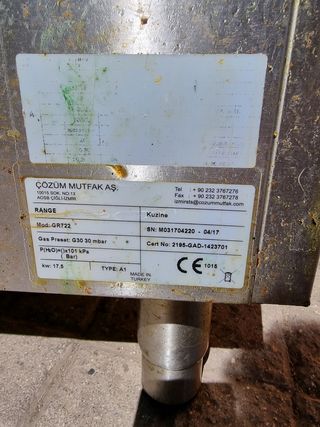 Cocina gas natural 4 fogones y horno