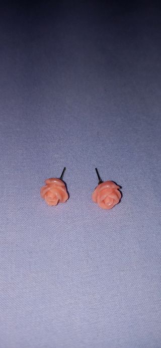 Pendientes rosas 1 euro 