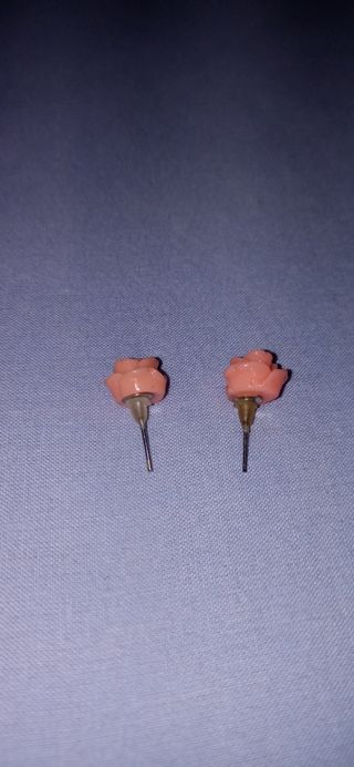 Pendientes rosas 1 euro 