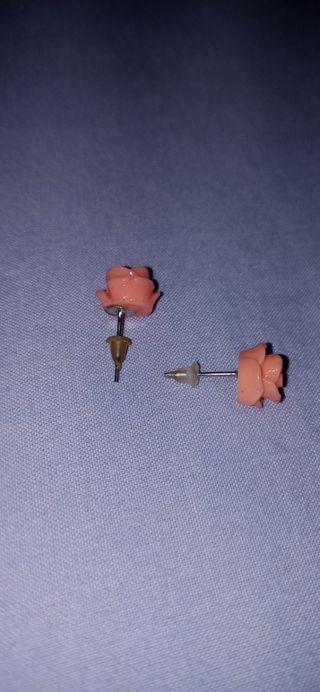 Pendientes rosas 1 euro 