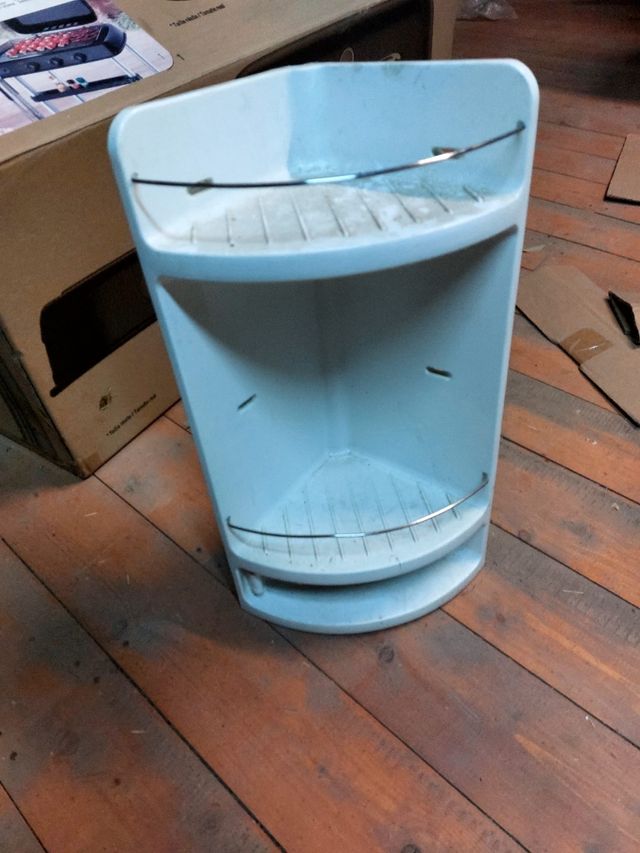 estantería esquina blanca servicio