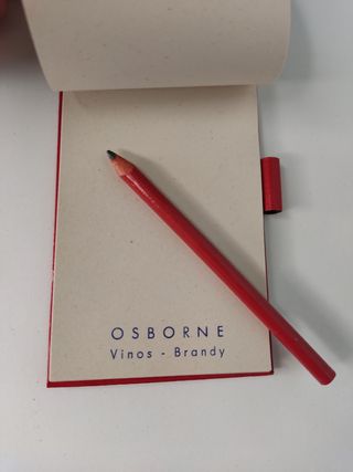 libreta de camarero Osborne, vintage