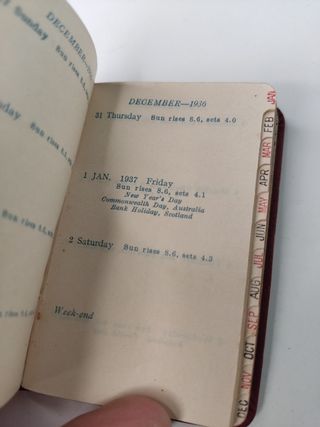 agenda 1936 Pimm's n°1, vintage