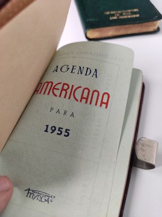 lote 2 agendas bolsillo 1952-55