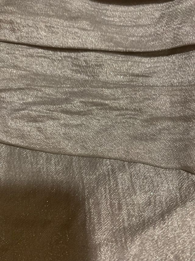 Vestido fiesta plateado corto 40