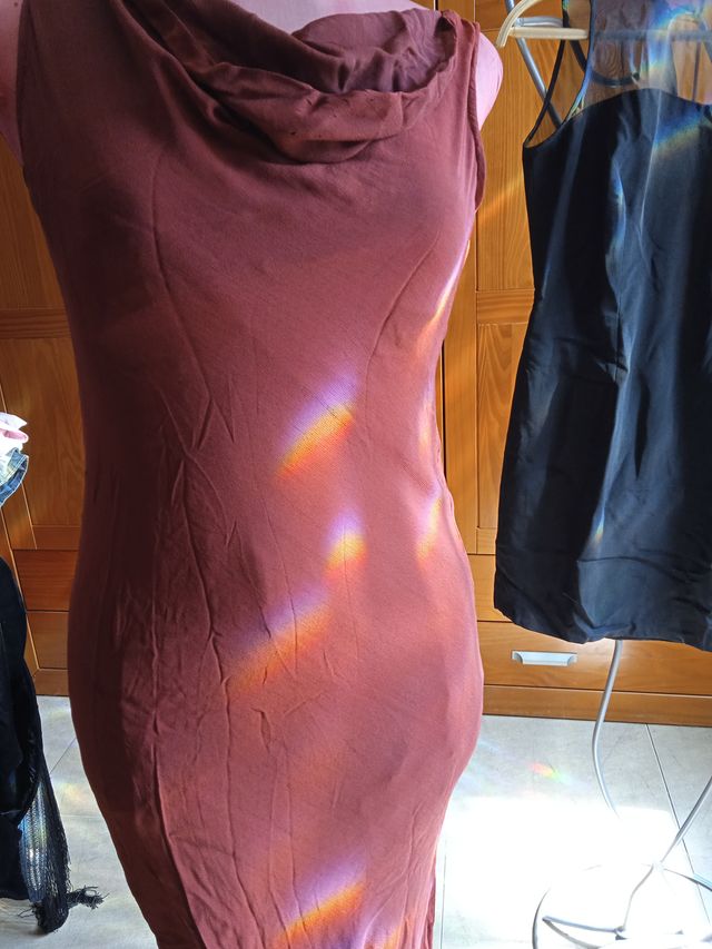 Vestido corto con transparencia