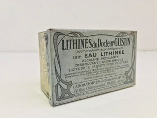 ANTIGUA LATA ART NOUVEAU DE MEDICAMENTO