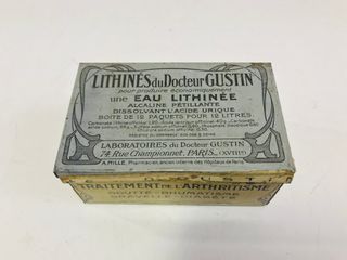 ANTIGUA LATA ART NOUVEAU DE MEDICAMENTO