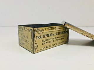 ANTIGUA LATA ART NOUVEAU DE MEDICAMENTO