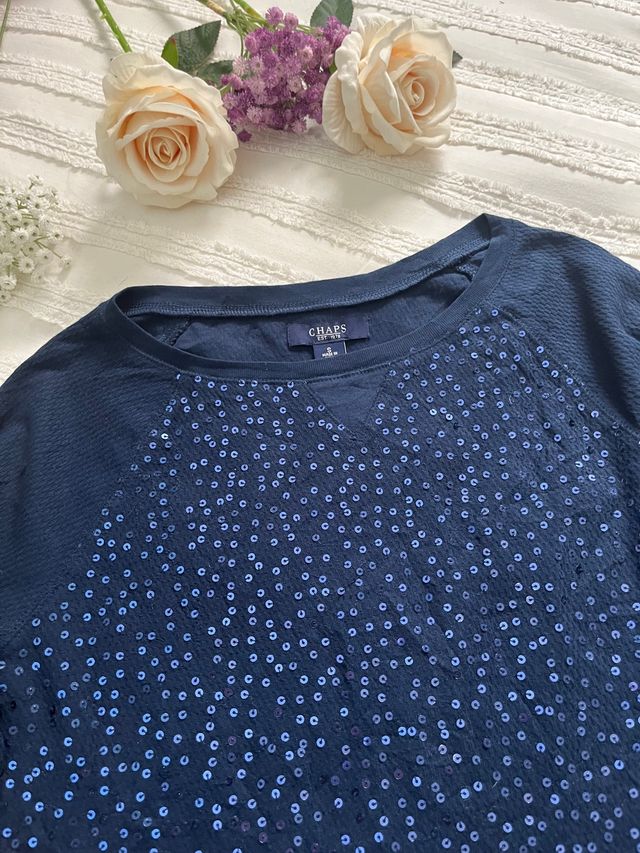 Jersey fino lentejuelas de Chaps Talla S