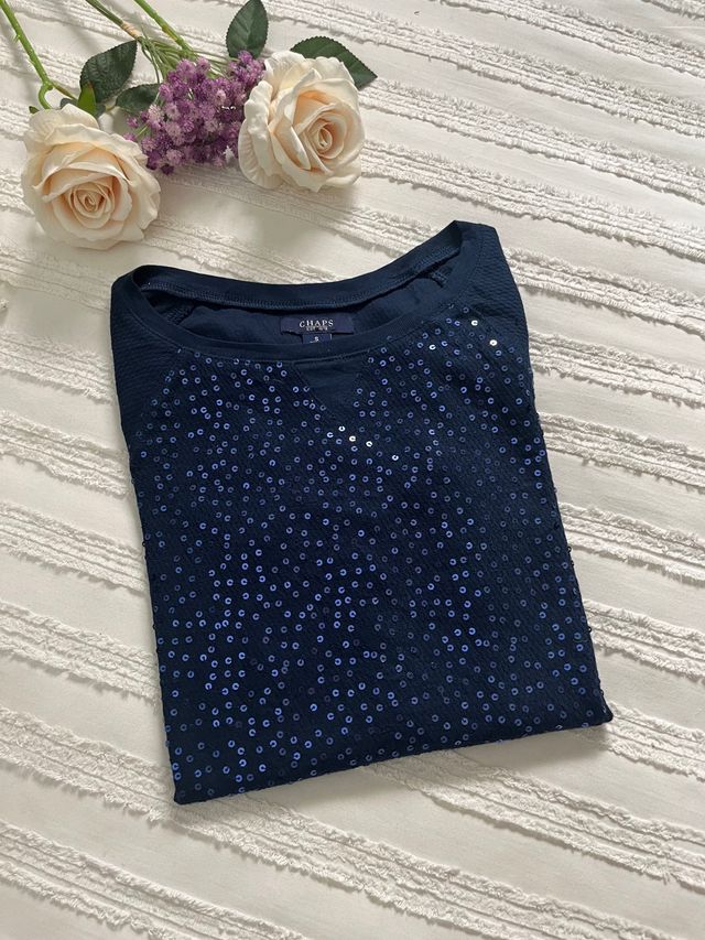 Jersey fino lentejuelas de Chaps Talla S