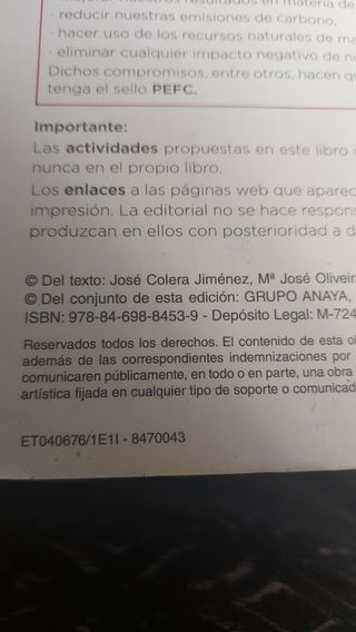 Libro matematcas II  2° Bachillerato Anaya