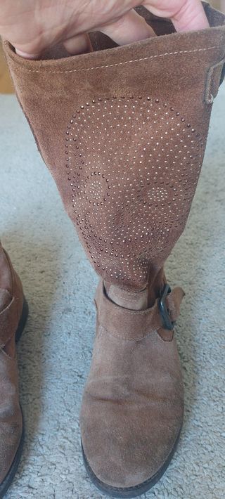 Botines piel serraje