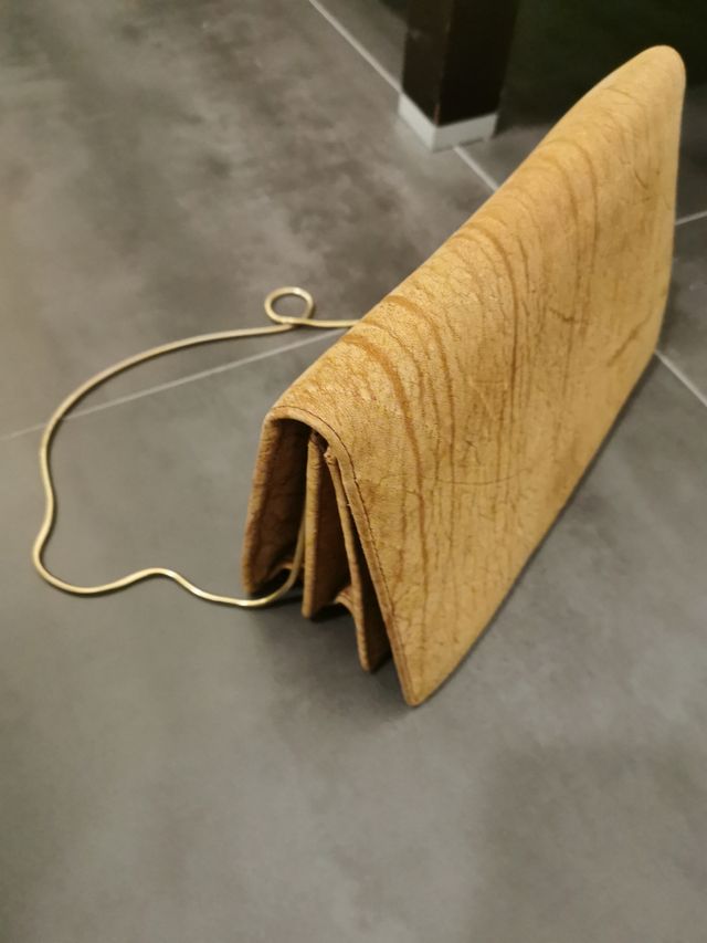 Bolso vintage de piel de camello para boda