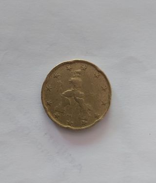 Moneda MAC 20 Centimos Italia 2002