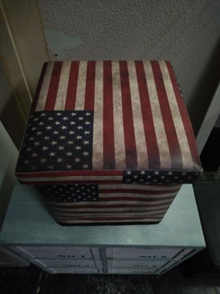 Puff con la bandera de USA.