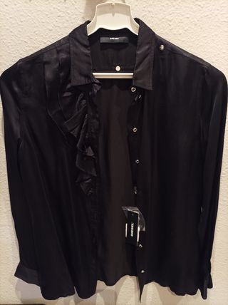 Camisa Diesel negra, mujer.