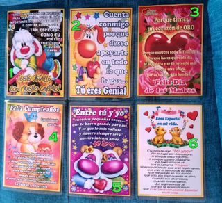 Tarjeta Postal Felicitación Madre + Sobre y REGALO