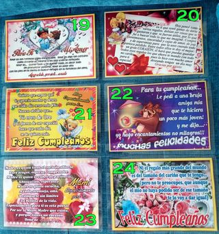 Tarjeta Postal Feliz Cumpleaños con REGALO + SOBRE