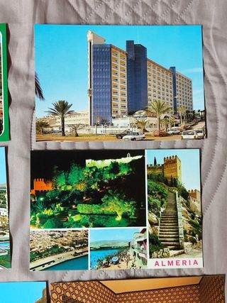 ALMERÍA. Lote 10 postales antiguas, nuevas.